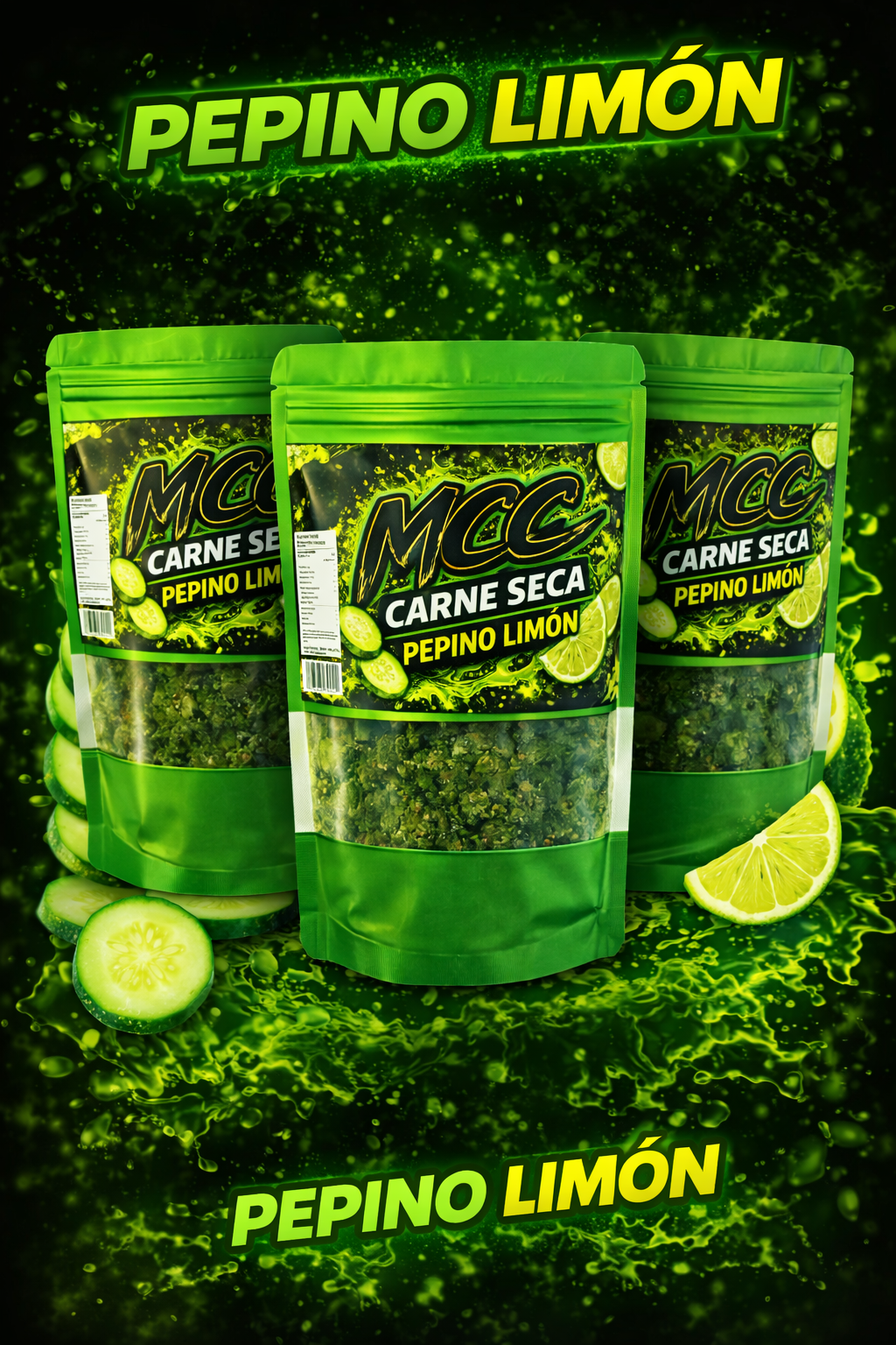 Pepino Limón Carne Seca 3 Pack
